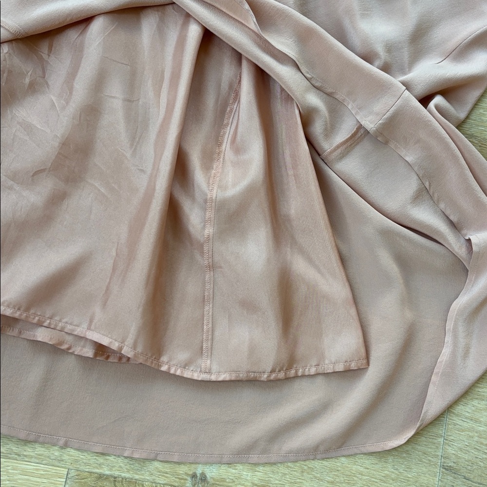 Eileen Fisher Silk Crepe De Chine Drop Waist Dress Sz S - Picture 6 of 7